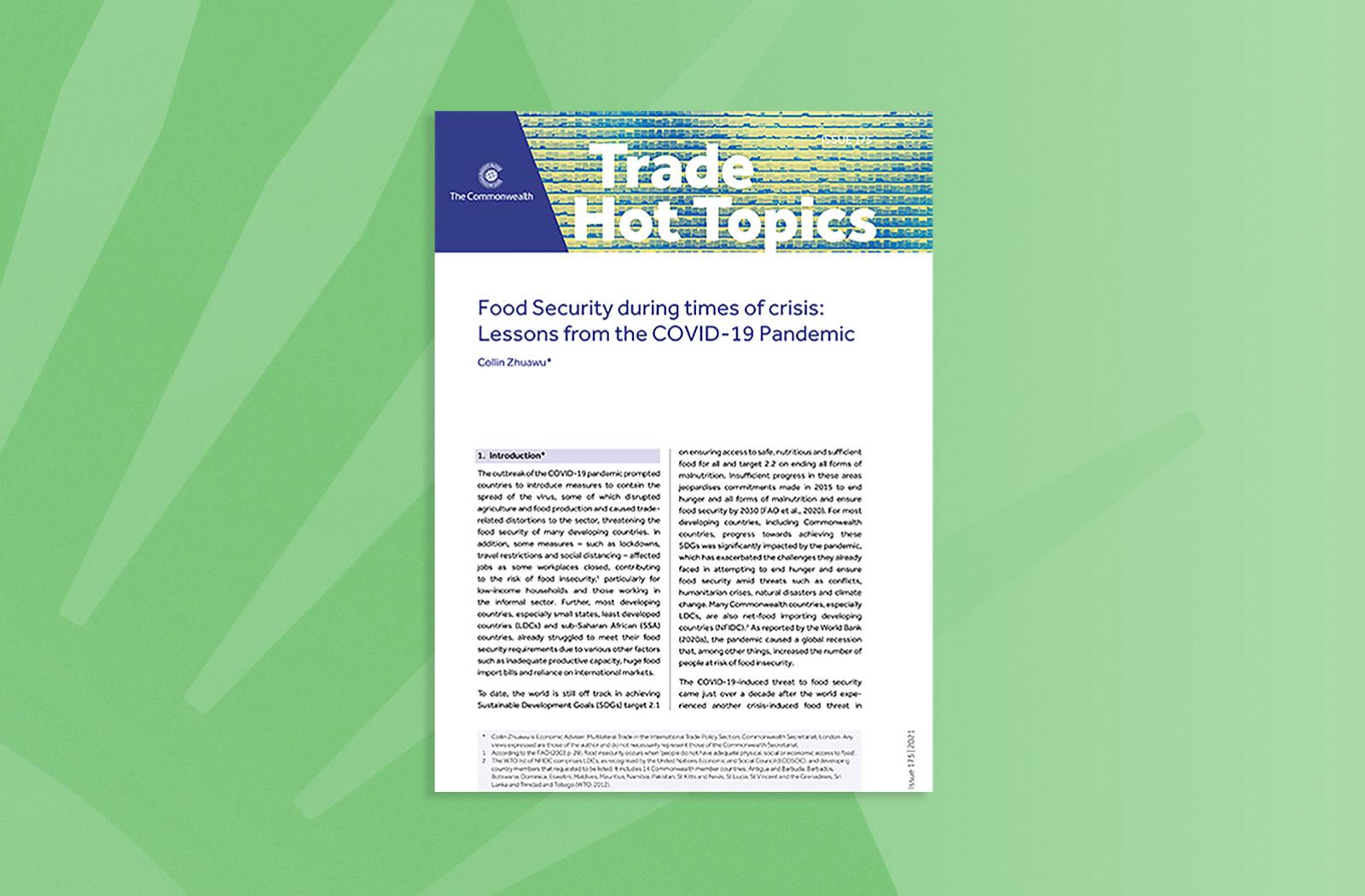 Food Security During Times of Crisis