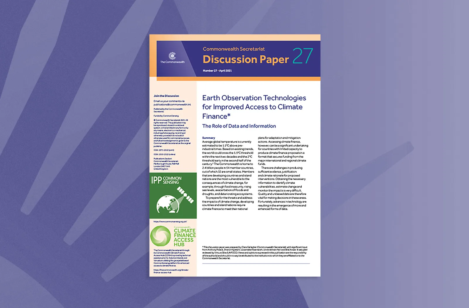 Earth Observation Technologies for Improved Access to Climate Finance