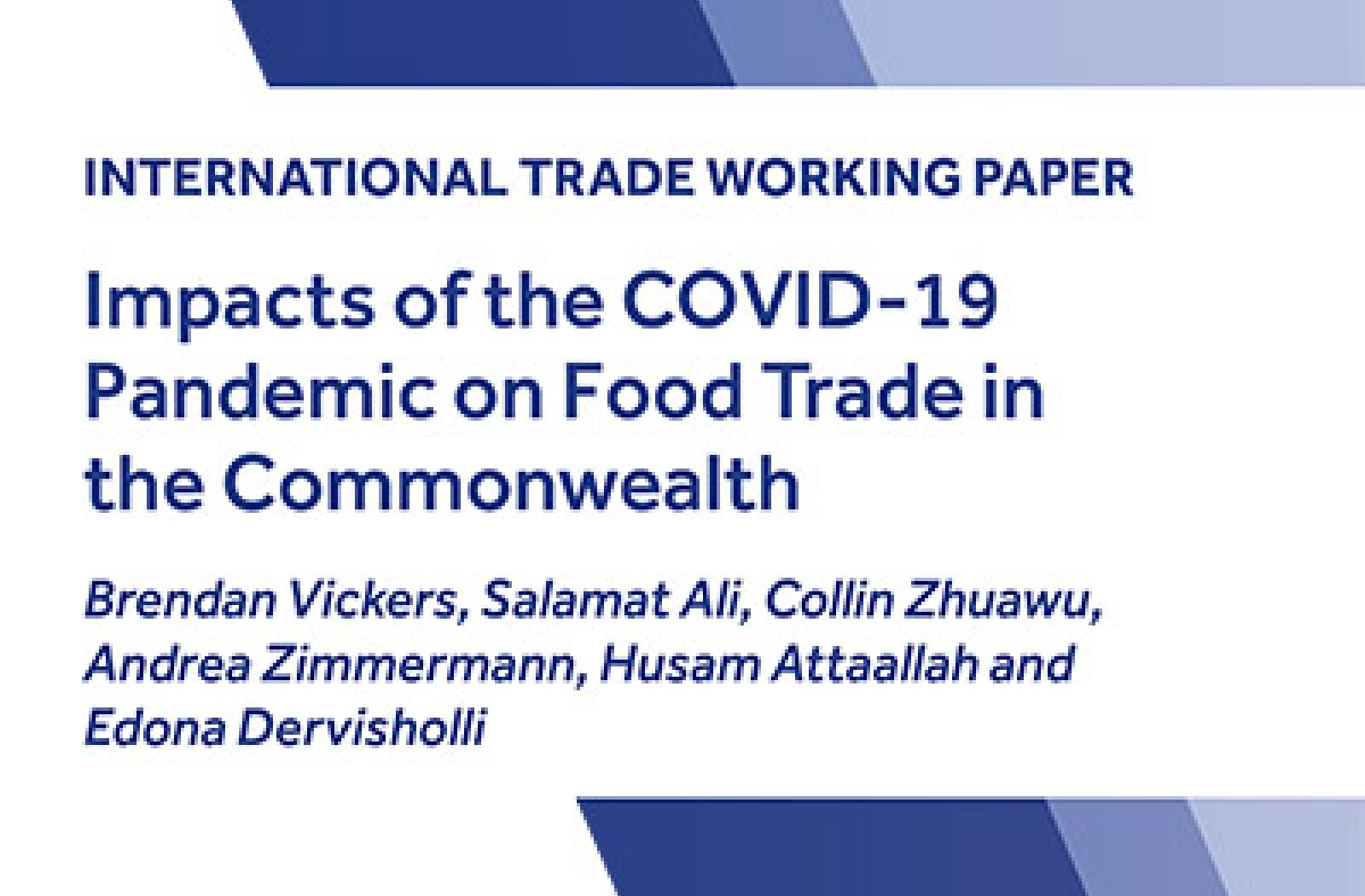Impacts of the COVID-19 Pandemic on Food Trade in the Commonwealth