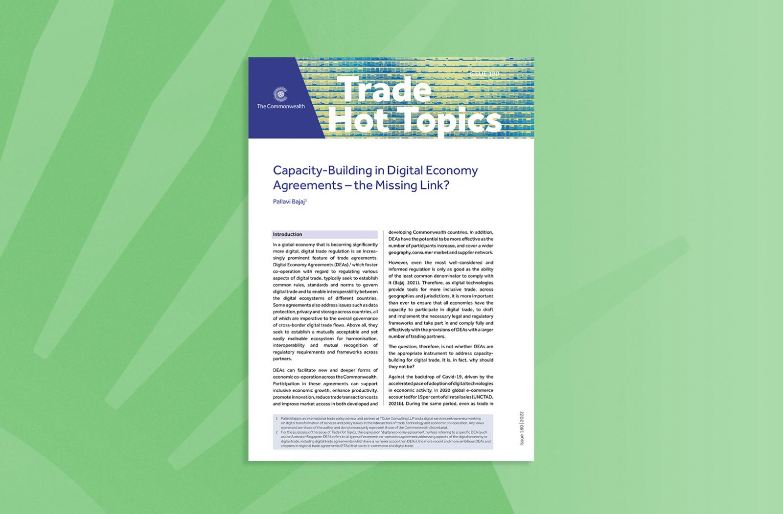 Capacity-Building in Digital Economy Agreements - The Missing Link?