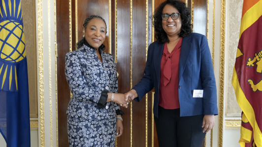 Prime Minister with Commonwealth Secretary-General