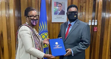 Commonwealth Secretary-General with President Irfaan Ali