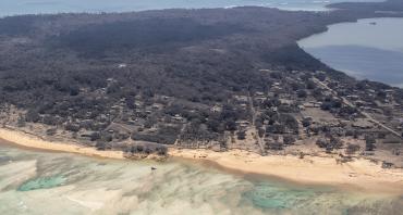 Aerial view of Tonga