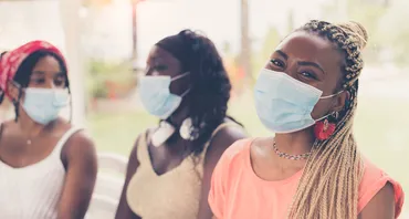 Women wearing masks