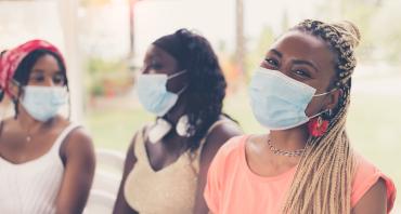 Women wearing masks