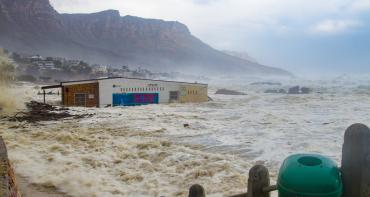 Severe flooding on coastline