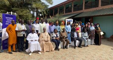 Group photo of high-level government officials and members of the private sector who attended the National Export Strategy forum.