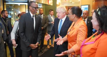 Boris Johnson and President Kagame CHOGM