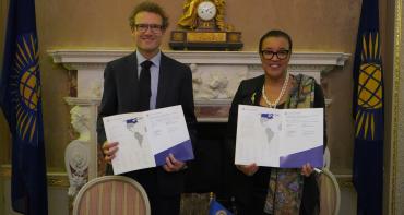 Commonwealth Secretary-General, the Rt Hon Patricia Scotland and President and CEO of PATH, Mr Nikolaj Gilbert 