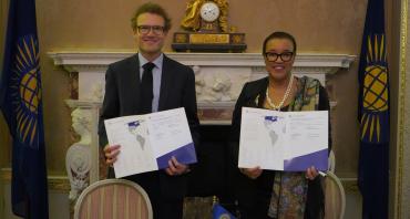 Commonwealth Secretary-General, the Rt Hon Patricia Scotland and President and CEO of PATH, Mr Nikolaj Gilbert 