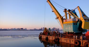 Crane at the harbour