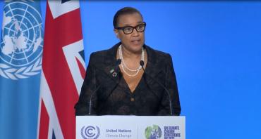 Commonwealth Secretary-General Patricia Scotland speaking at COP26