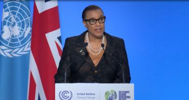 Commonwealth Secretary-General Patricia Scotland speaking at COP26