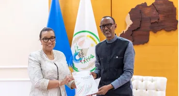 Commonwealth Secretary-General The Rt Hon Patricia Scotland, QC, with His Excellency, President Paul Kagame