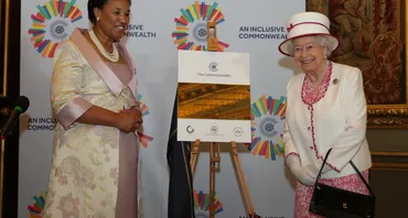 Commonwealth Secretary-General, Patricia Scotland, with Her Majesty the Queen