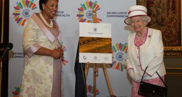 Commonwealth Secretary-General, Patricia Scotland, with Her Majesty the Queen