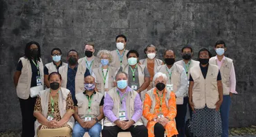 Group photos of the Commonwealth Observer Group in Papua New Guinea