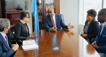 Commonwealth Secretary-General, the Rt Hon Patricia Scotland held a joint meeting with the Minister for Education, Sustainable Development, Innovation, Science, Technology and Vocational Training, Hon Shawn Edward