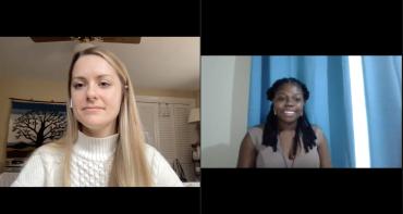 Paulina Gerstner speaking at the Breaking the Blue Bias event