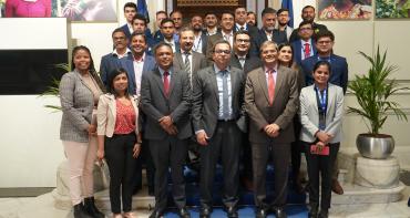 The delegation of 25 start-up entrepreneurs from India at Marlborough House in London