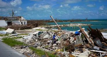Debris in the Bahamas after Hurricane Dorian in 2019
