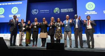 A Commonwealth delegation led by the Secretary-General of the Commonwealth, the Rt Hon Patricia Scotland KC, at COP26 in Glasgow, UK