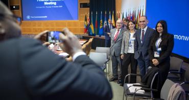 Cyprus delegation to the 2019 Commonwealth Finance Ministers Meeting, led by Chairperson and Former Minister of Finance for Cyprus, Harris Georgiades