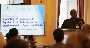 Hon. Dunstan Mlambo, Judge President of the Gauteng High Court, South Africa speaking at the Rule of Law seminar