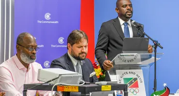 Speakers at a St Kitts and Nevis event to launch the country's national sports policy