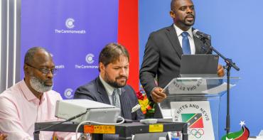 Speakers at a St Kitts and Nevis event to launch the country's national sports policy
