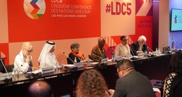 Secretary-General speaking at the LDC5 event