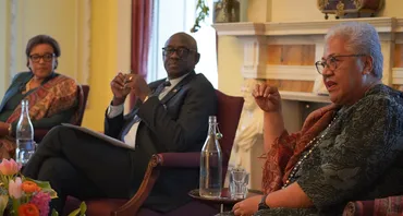 Prime Minister of Samoa, the Hon Fiame Naomi Mata’afa, speaking at the Marlborough House Dialogues