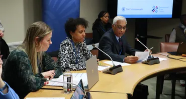 Commonwealth Deputy Secretary-General, Dr. Arjoon Suddhoo, speaking at the Commonwealth Secretariat and the International Trade Centre (ITC) joint event