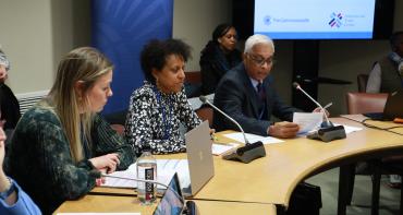 Commonwealth Deputy Secretary-General, Dr. Arjoon Suddhoo, speaking at the Commonwealth Secretariat and the International Trade Centre (ITC) joint event