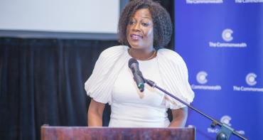 Participants from the workshop speaking