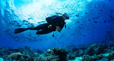 Female scuba diver