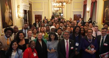 Group photo of attendees at the Commonwealth Youth event on Democracy Today in the Commonwealth: Enhancing Youth Political Participation in Governance