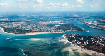 Aerial view of The Bahamas
