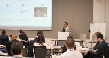 Commonwealth Secretary-General, the Rt Hon Patricia Scotland KC, delivering a keynote address at the University of California (UC) Berkeley