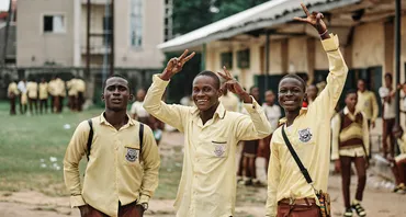 A group of students in Nigeria