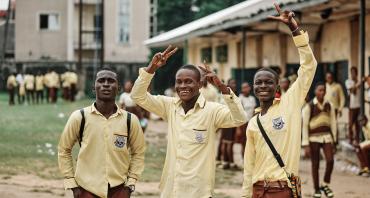 A group of students in Nigeria