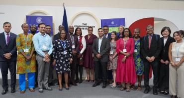 Group photo of climate team with the Commonwealth Secretary-General at COP27