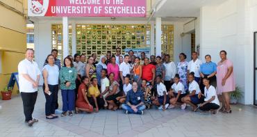 Participants at the youth worker workshop in the Seychelles