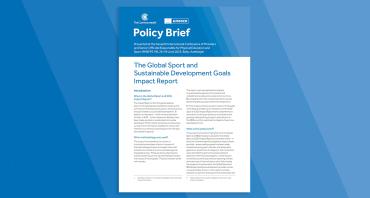 Cover image of the Global Sport and Sustainable Development Goals Impact Report
