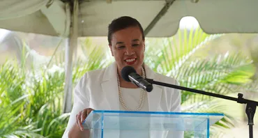 Commonwealth Secretary-General, The Rt Hon Patricia Scotland KC, speaking at an event in Barbados