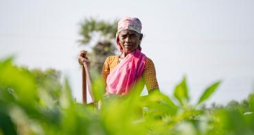 Woman standing in a field