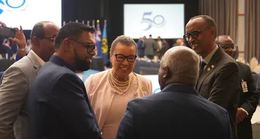  The Commonwealth Secretary-General, the Rt Hon Patricia Scotland KC, and Rwandan President, His Excellency Paul Kagame 