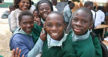 Pupils at a school in Kampiri Mposhi, as mall town in Zambia’s central province.