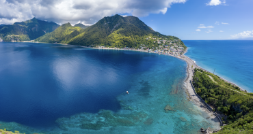 Aerial view of Dominica
