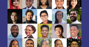 Collage of the 20 regional finalists for the 2023 Commonwealth Youth Awards